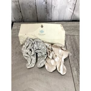 Cloud Island Baby 2-Piece Booties Gray/Beige